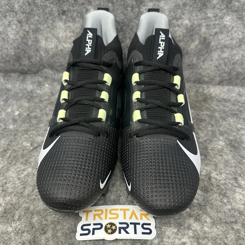 Nike Alpha Menace 4 Elite Football Cleats Mens Size 11.5 Black White FD7036-001